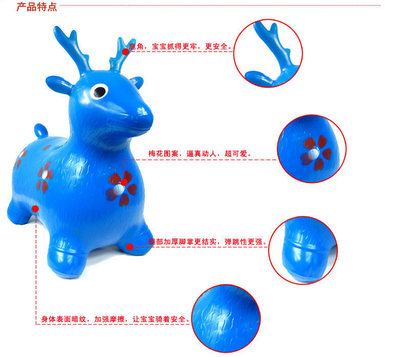 加厚加大，乐享童年——儿童音乐跳跳鹿跳跳马，厂家批发动物充气玩具新选择
